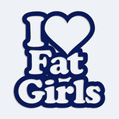 Polep na auto s npisom I Love Fat Girls