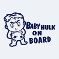 Nlepka s npisom Baby Hulk on Board