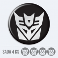 Sada 3D nlepiek na stredy kolies - autobot