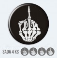 Sada 3D nlepiek na stredy kolies - kostra fuck-off