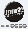 Sada 3D nlepiek na stredy kolies - JDM JAPAN