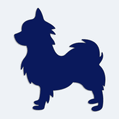 Nálepka psa s menom - silueta čivava