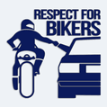 Nálepka motorkár s nápisom RESPECT FOR BIKERS