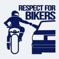 Nlepka motorkr s npisom RESPECT FOR BIKERS