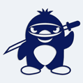 Nálepka penguin ninja na auto