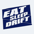 Nálepka na auto s nápisom Eat Sleep Drift