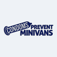 Samolepka s nápisom Condoms Prevent Minivans