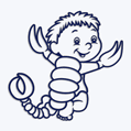 Samolepka dieťaťa so znamením škorpión