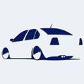 Nálepka na auto karikatúra Škoda Octavia