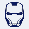 Nálepka na auto maska Iron Man
