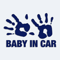 Nálepka dieťa v aute odtlačok detských ručičiek