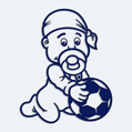 Nálepka dieťa v aute bábätko s futbalovou loptou