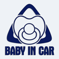 Nálepka dítě v autě výstražný trojúhelník s dudlíkem