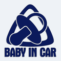 Nálepka dieťa v aute trojuholník baby in car