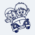 Nálepka dieťa v aute bráchové idú
