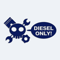 Nálepka na auto diesel only