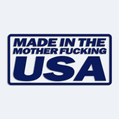 Nálepka na auto s nápisom Mother fucking USA