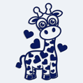 Nálepka zaľúbená žirafka na auto