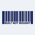 Nlepka iarov kd s npisom BUILT NOT BOUGHT