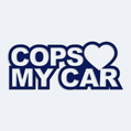 Nálepka na auto s nápisom Cops love my car
