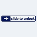 Nlepka na auto s npisom Slide to unlock