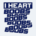 Nálepka na auto s nápisom I heart boobs