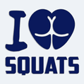 Nlepka na auto s npisom I love squats