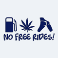 Samolepka na auto s npisom No free rides!