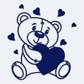 Nálepka na auto zamilovaný medvedík