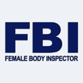 Nlepka na auto s textom Female Body Inspector