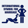 Nálepka na auto s nápisom International Symbol For Marriage