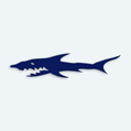 Nálepka silueta žraloka na auto