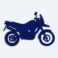 Samolepka silueta motocykel