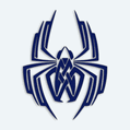 Nálepka na auto symbol pavúka
