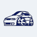 Nálepka karikatúra Audi A3 na auto