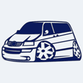 Nálepka na auto karikatúra Volkswagen Transporter