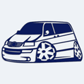 Nlepka na auto karikatra Volkswagen Transporter