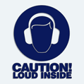 Nlepka na auto Caution! Loud inside