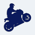 Nálepka silueta závodná motorka