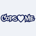 Nálepka na auto s nápisom Cops love me
