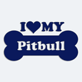 Samolepka s npisom I love my Pitbull na auto