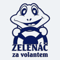 Nlepka na auto zelen za volantom