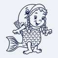 Nálepka dieťaťa so znamením ryby