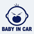 Nálepka s nápisom Baby In Car