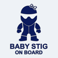 Nálepka na auto Baby Stig on board