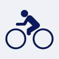 Nálepka na auto symbol cyklistov