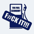Polep s nápisom fuel economy fuck it