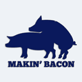 Samolepka s textom pigs makin' bacon