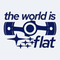 Nlepka s npisom the world is flat