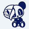 Nlepka na auto panda v iapke